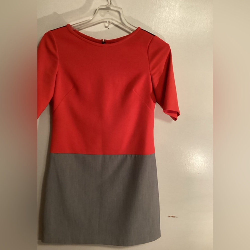 Eliza J sheath dress with block print